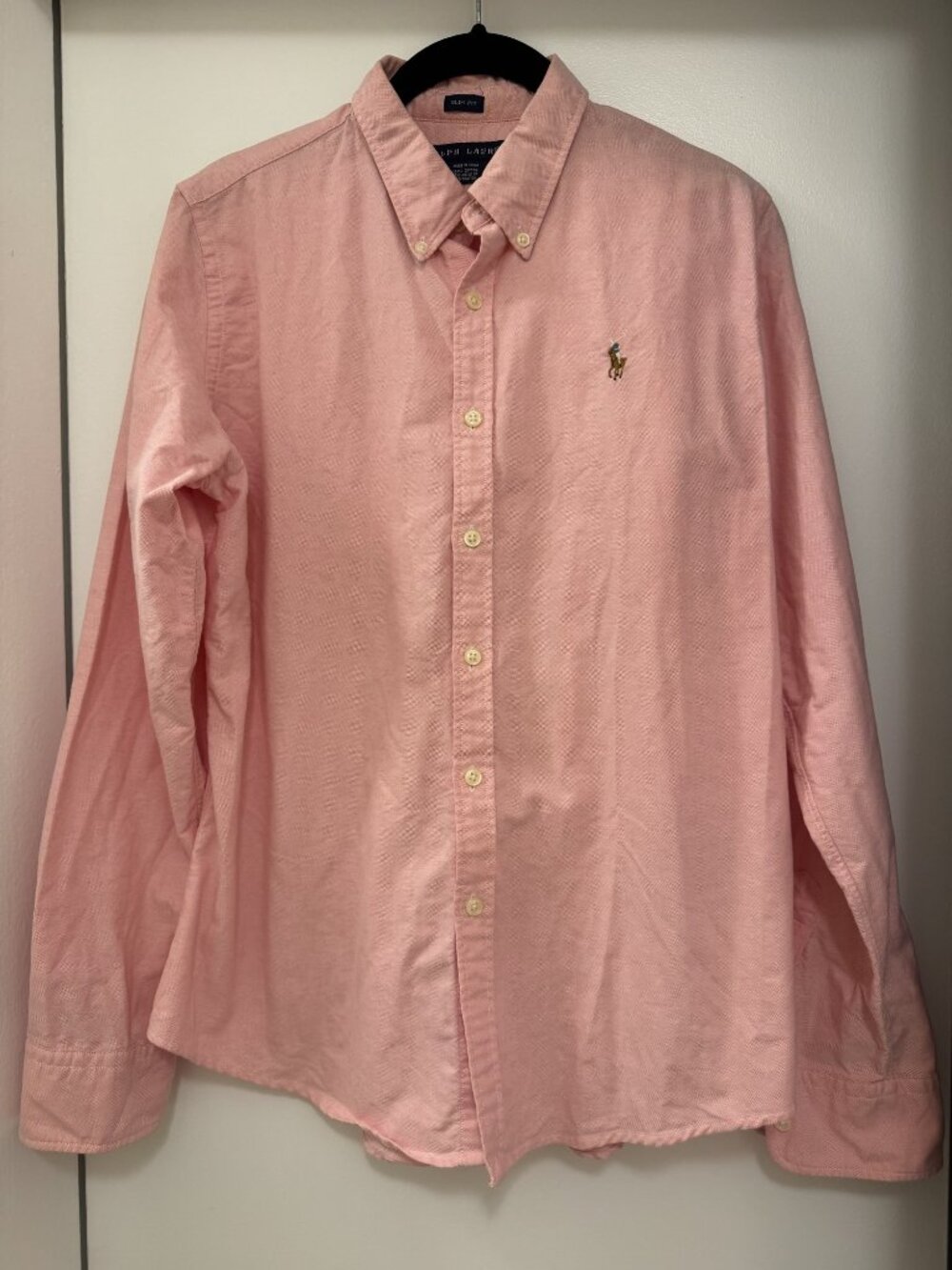 Ralph Lauren Pink Slim Fit Oxford Button-Down Shirt Size 12